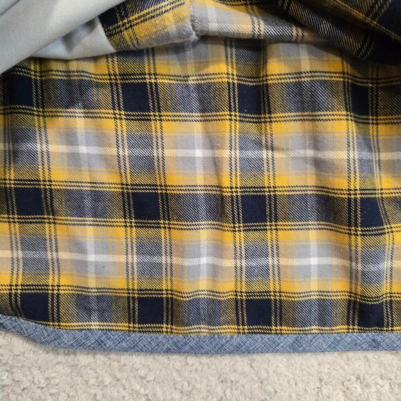 Orvis Active Fit Men's XL Long Sleeve Button-down Flannel Shirt Yellow Plaid - Picture 4 of 13
